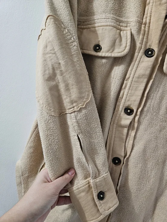 Free People Ruby Shacket In Mustard Seed - Picture 5 of 14